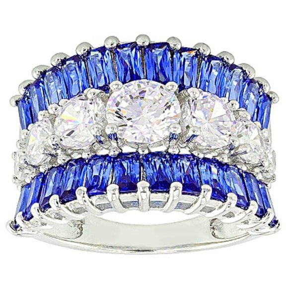 Fashion Eternity Trendy Full Around Sapphire Beautiful Ring for Women, PD456 - Picture 6 of 8